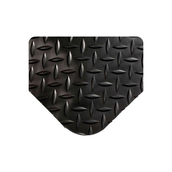 Tennesee Mat Co Global Industrial Diamond-Plate Anti Fatigue Mat 9/16in Thick 3W x 5L Black 495.916X3X5BK - main